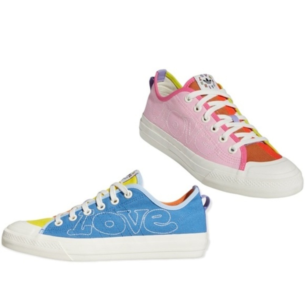 Adidas Originals Nizza Pride Embroidered Stitch Detail Colorblock New Sneakers